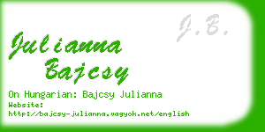 julianna bajcsy business card